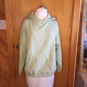 DESERT WASH green hoodie with horses Size Small